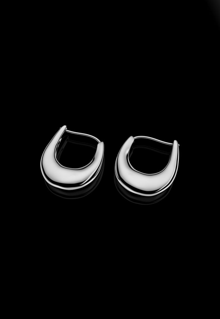 Bolden Bow Earrings - Medium Silver