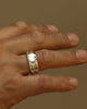 Double Band Signet Ring Silver