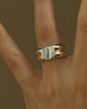 Double Band Signet Ring Silver