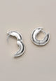 Bobbi Earrings Big Silver