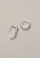 Eli Bamboo Earrings Small Silver