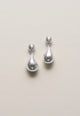 Teo Drop Earrings Small Silver