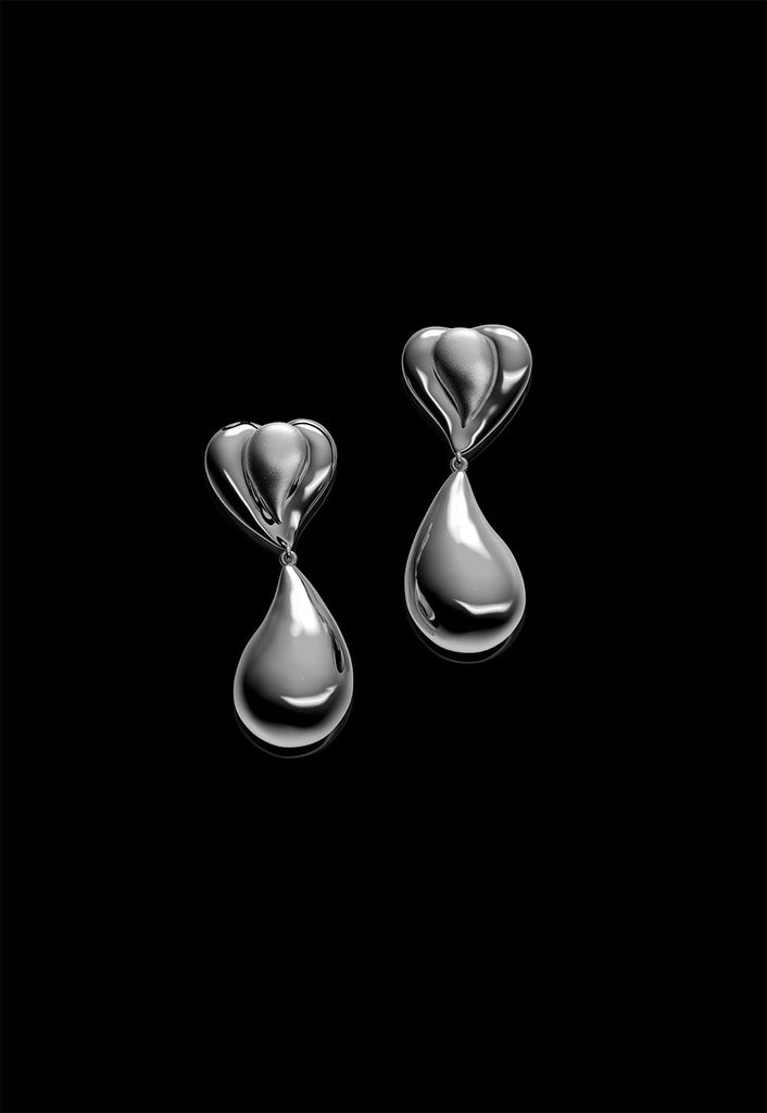 Matteo Drop Earrings - Small Silver