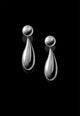 Teo Drop Earrings - Big Silver