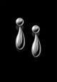Teo Drop Earrings Big Silver