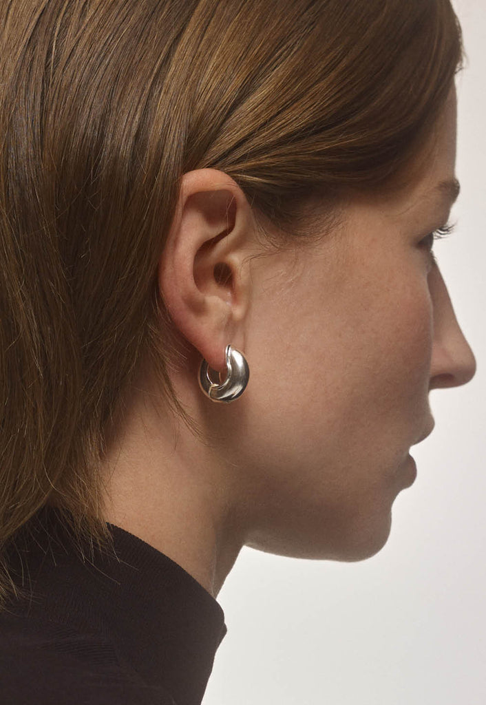 Bobbi Earrings - Big Silver