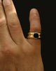 Double Band Onyx Ring