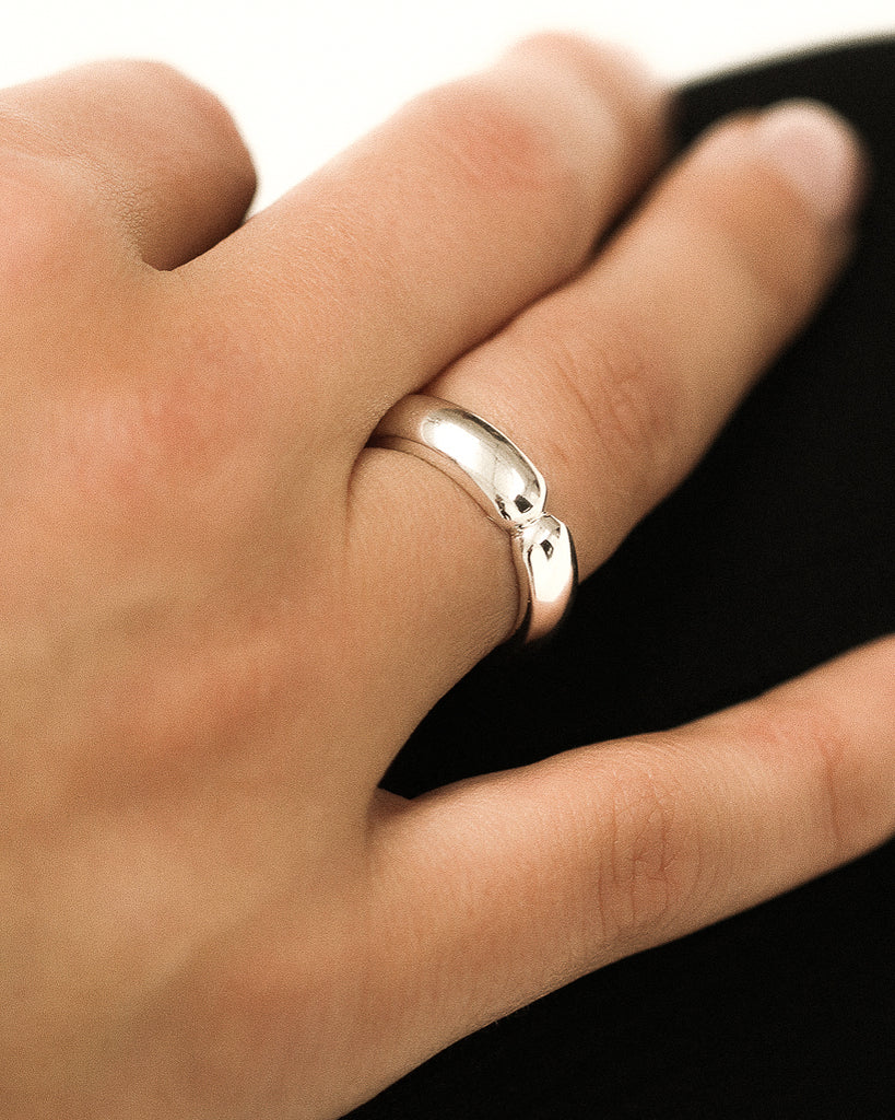 Puffy Band Ring Silver
