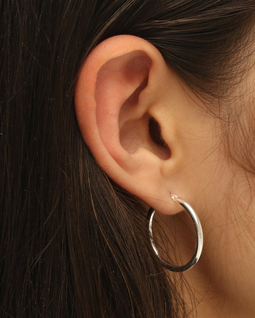 Valentina Hoops Large Silver